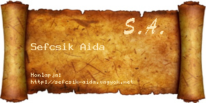 Sefcsik Aida névjegykártya